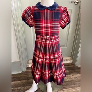 Papo d’ Anjo Dress Size 5 100% Wool Plaid Designer Stunning Holiday Christmas